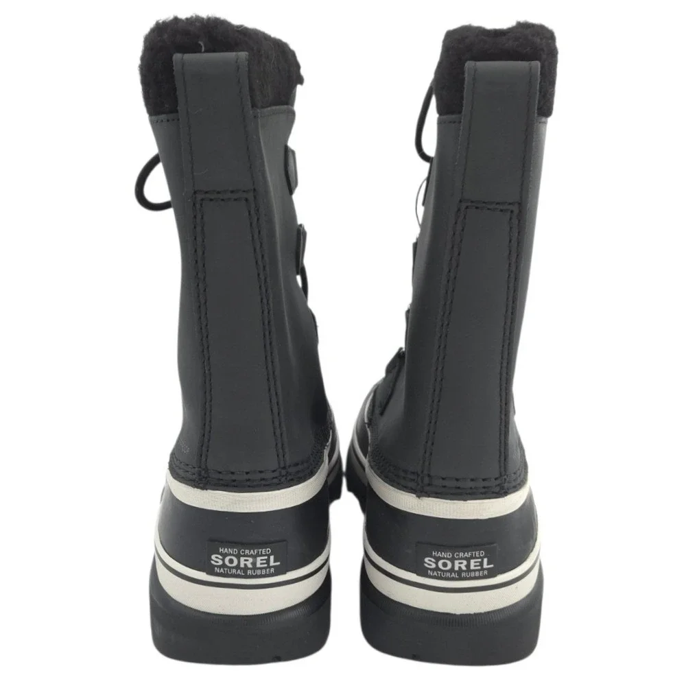 Sorel Caribou Boots Mens 8 Black Waterproof Insulated Winter Snow Shoes NEW